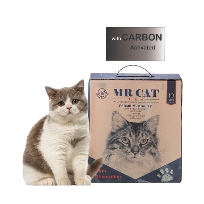 خاک گربه کربن دار مستر کت 10 لیتری Mr Cat Carbon