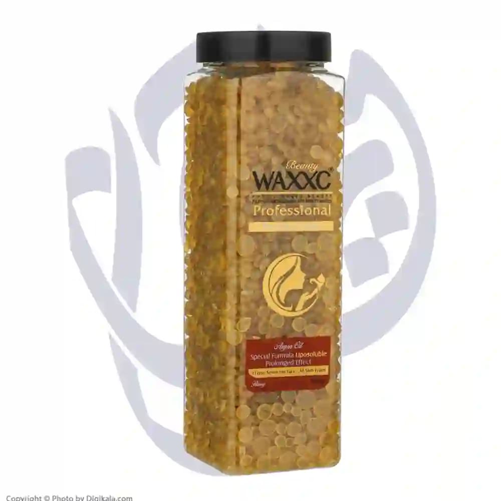 وکس عدسی موم گرانولی 500 گرمی وکسی WAXXCE طلا زرد حاوی روغن آرگان