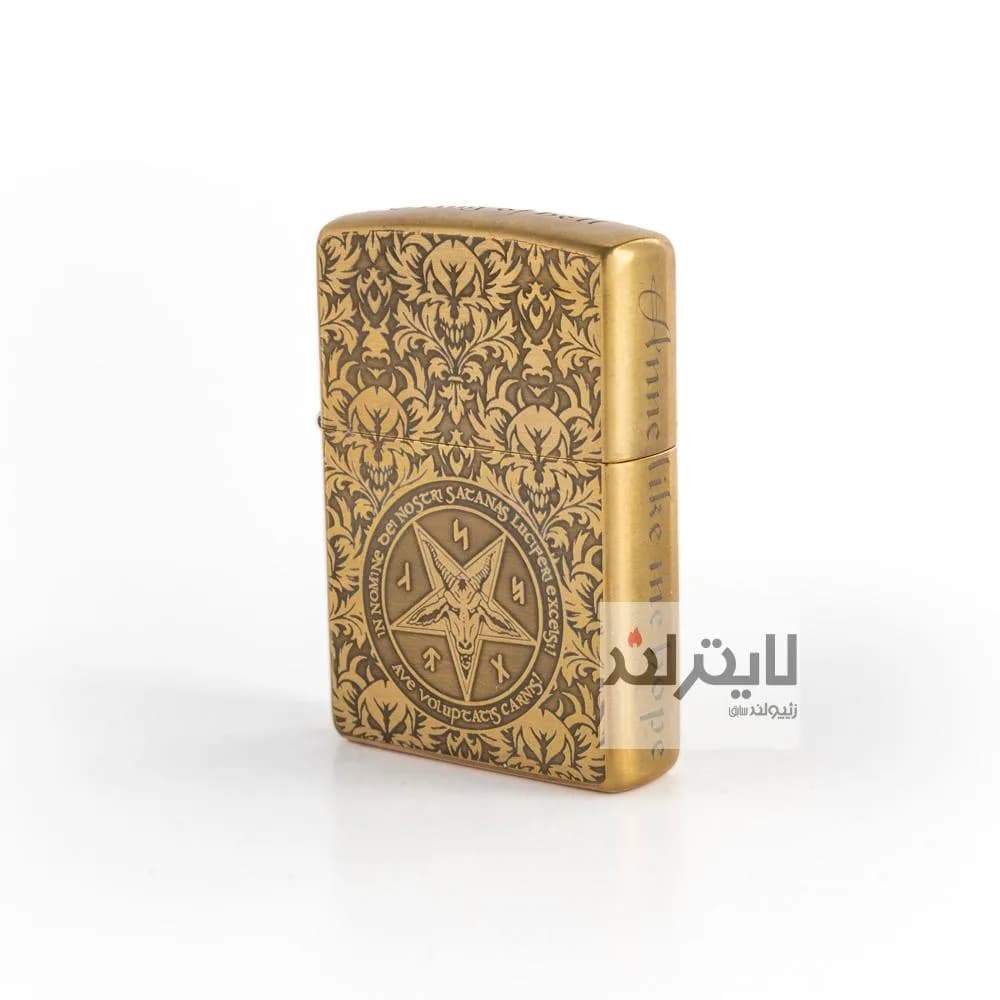 فندک زیپو مدل Brushed Brass CT135-2 کد 204b — تصویر ۲