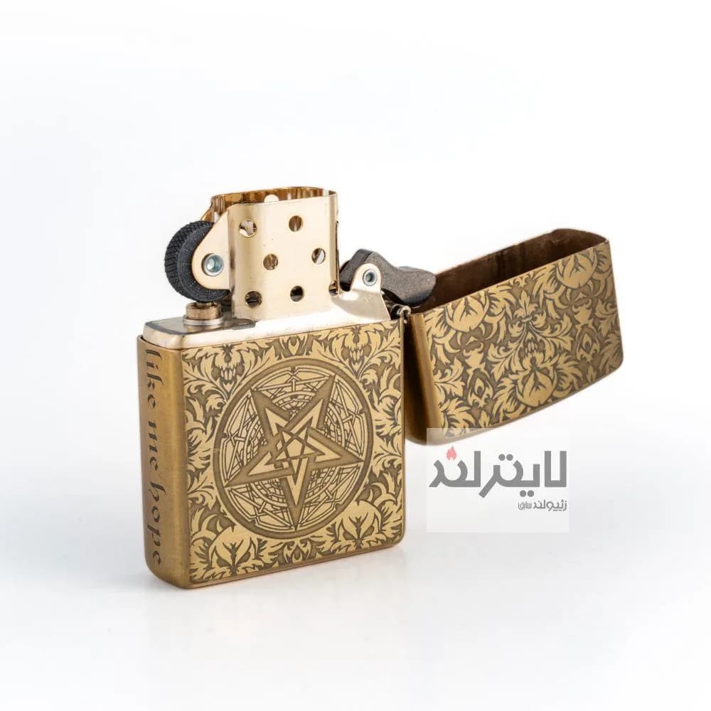 فندک زیپو مدل Brushed Brass CT135-2 کد 204b — تصویر ۴