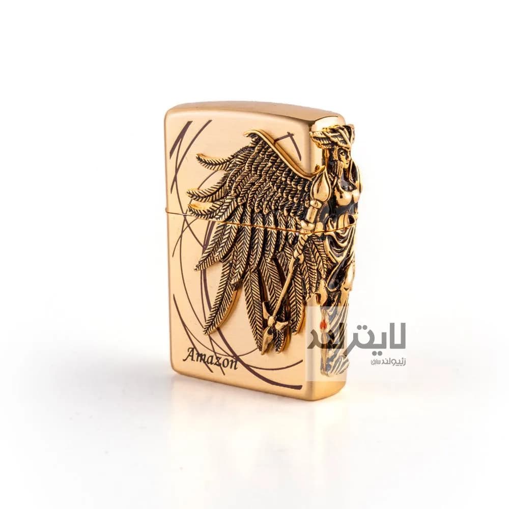 فندک زیپو مدل Brushed Brass Amazon GD کد 204b — تصویر ۳