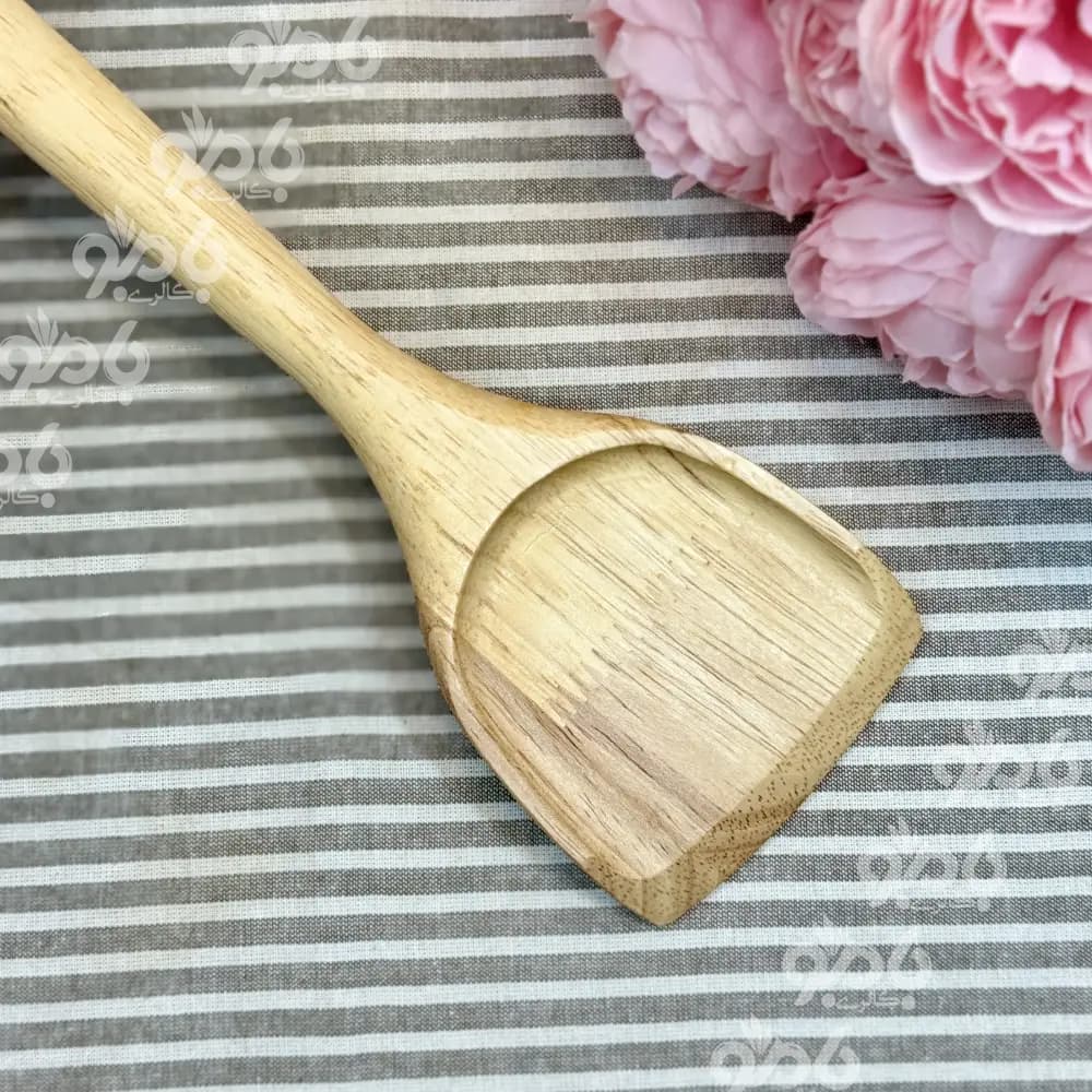 کفگیر چوبی رابر کلاسیک ضخیم Sk07 — تصویر ۳