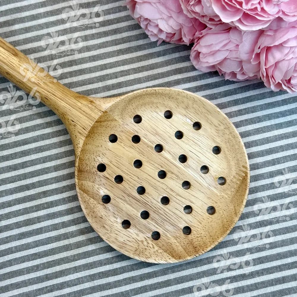 کفگیر چوبی رابر کلاسیک ضخیم Sk05 — تصویر ۳