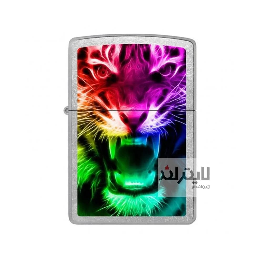 فندک زیپو مدل Rainbow Tiger کد 207 — تصویر ۲
