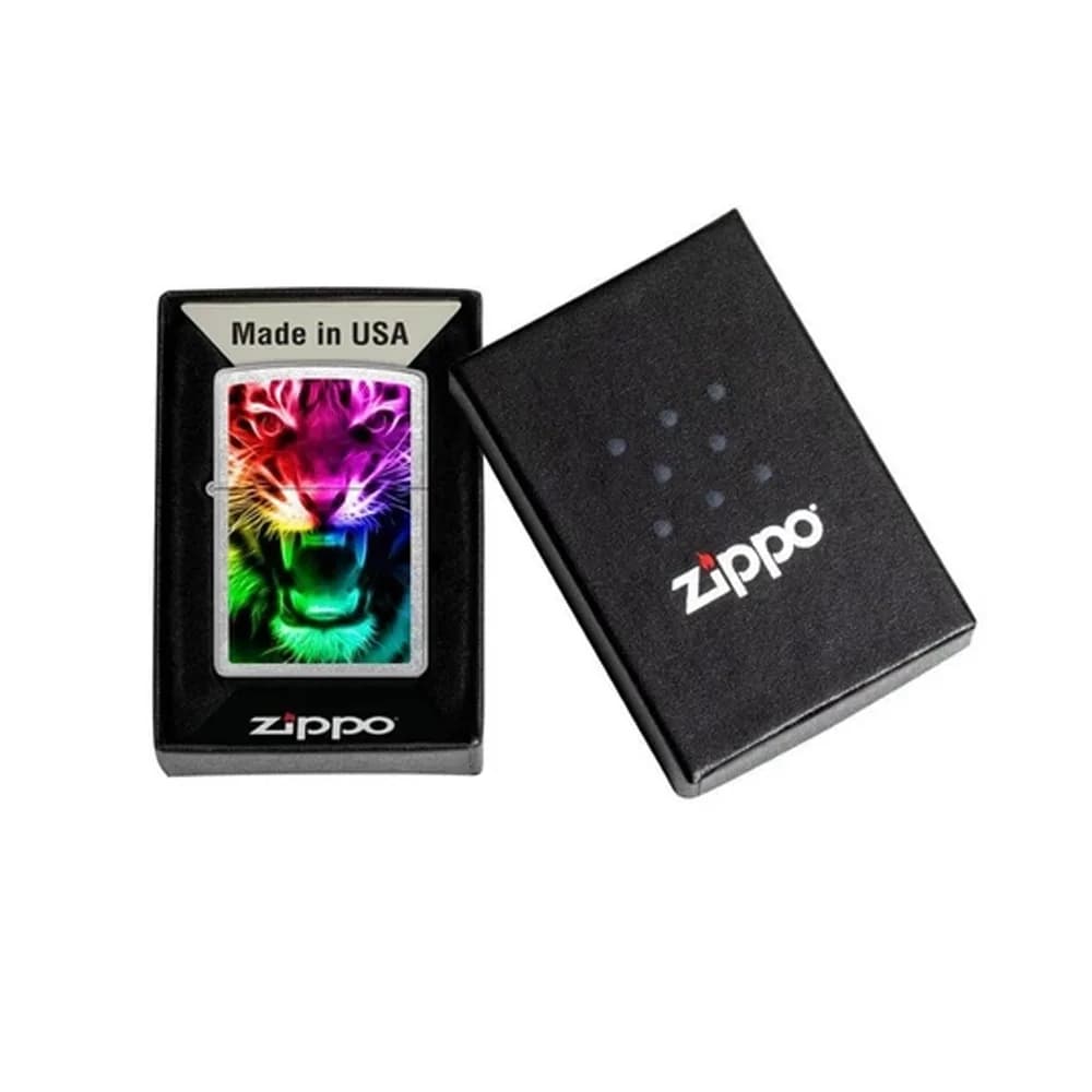 فندک زیپو مدل Rainbow Tiger کد 207 — تصویر ۵