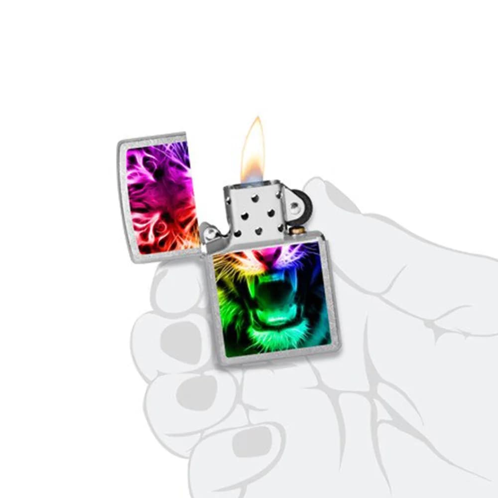 فندک زیپو مدل Rainbow Tiger کد 207 — تصویر ۴