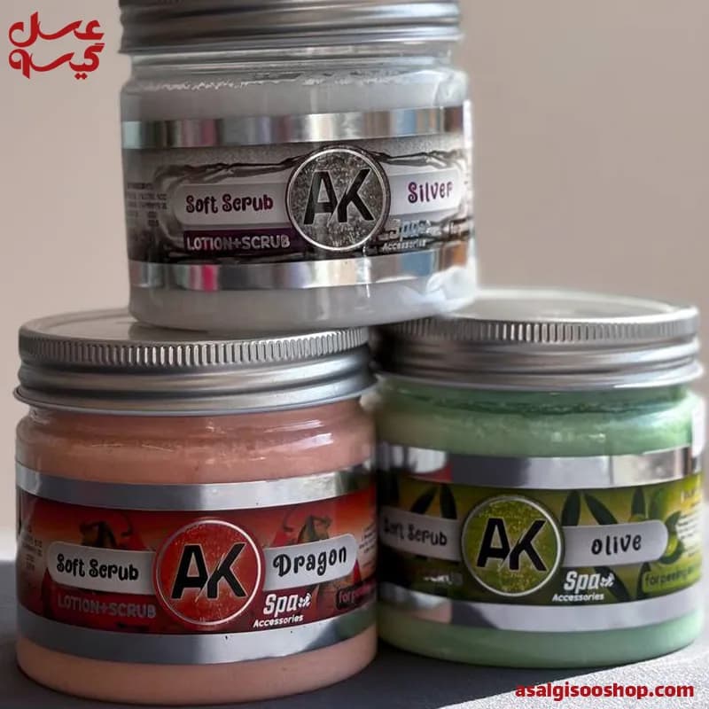 اسکراب شنی نمکی ای کی|AK Soft Salt Sand Scrub | کد 2679