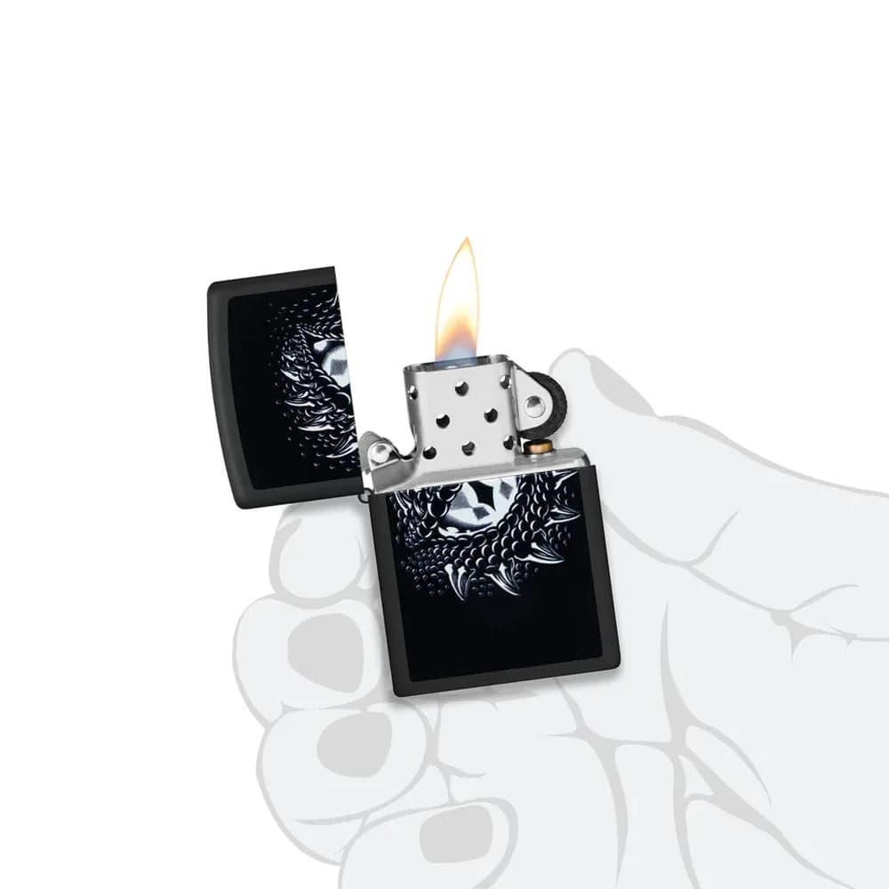 فندک زیپو Black Light Dragon Eye Design کد 48608 — تصویر ۴