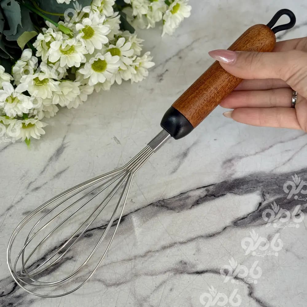 همزن ویژه استیل دسته چوب موموD39