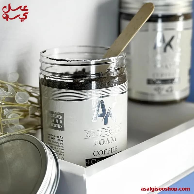 فوم اسکراب قهوه AK وزن 600 گرم|AK Organic Coffee Foam Scrub 600g | کد 2675