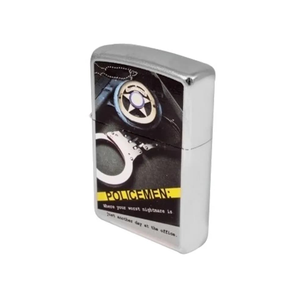 فندک زیپو مدل Police Badge Handcuff، Street Chrome کد 28279 — تصویر ۴