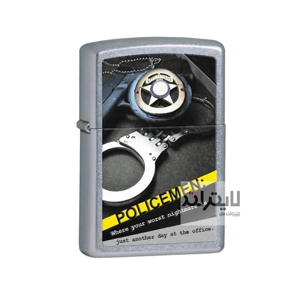 فندک زیپو مدل Police Badge Handcuff، Street Chrome کد 28279 — تصویر ۲