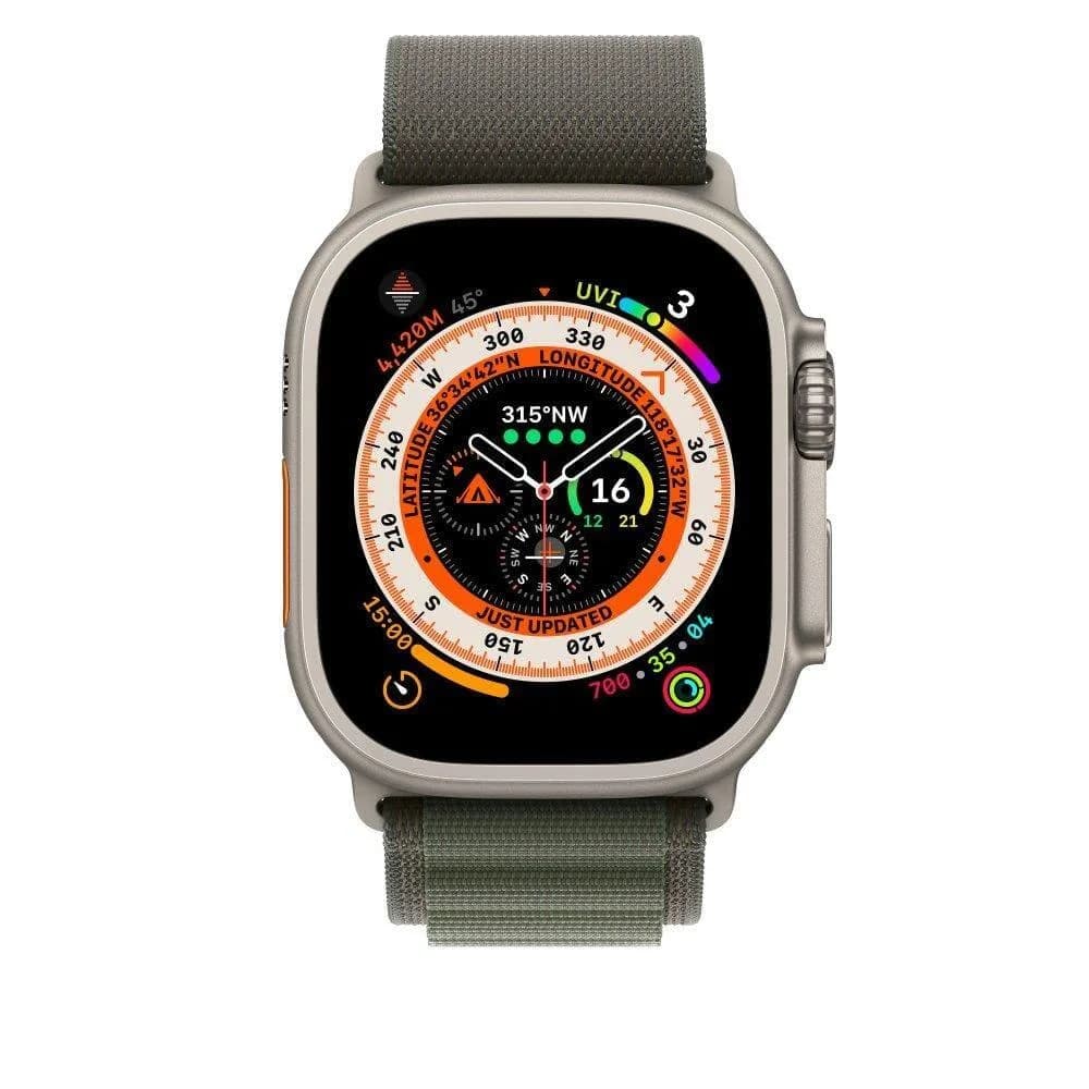 ساعت هوشمند اپل مدل الترا 1 تیتانیومی سری 49 میلی متری بند آلپاین | apple watch ultra1 alpine band titanium case 49mm — تصویر ۶