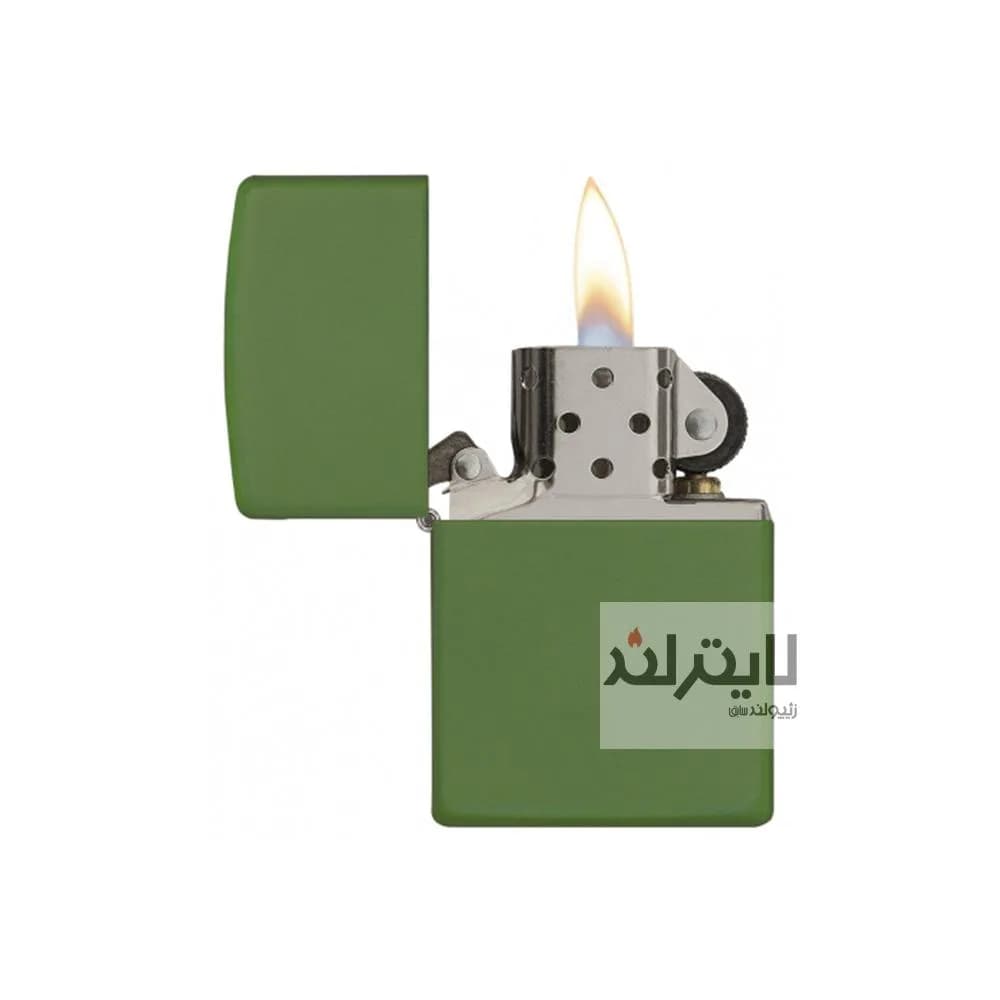 فندک زیپو مدل Moss Green Matte کد 228 — تصویر ۳
