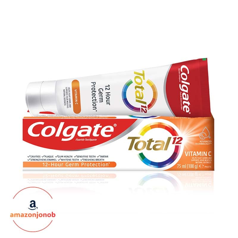 خمیر دندان کلگیت ویتامین سی مدل Total 12 Clean Mint