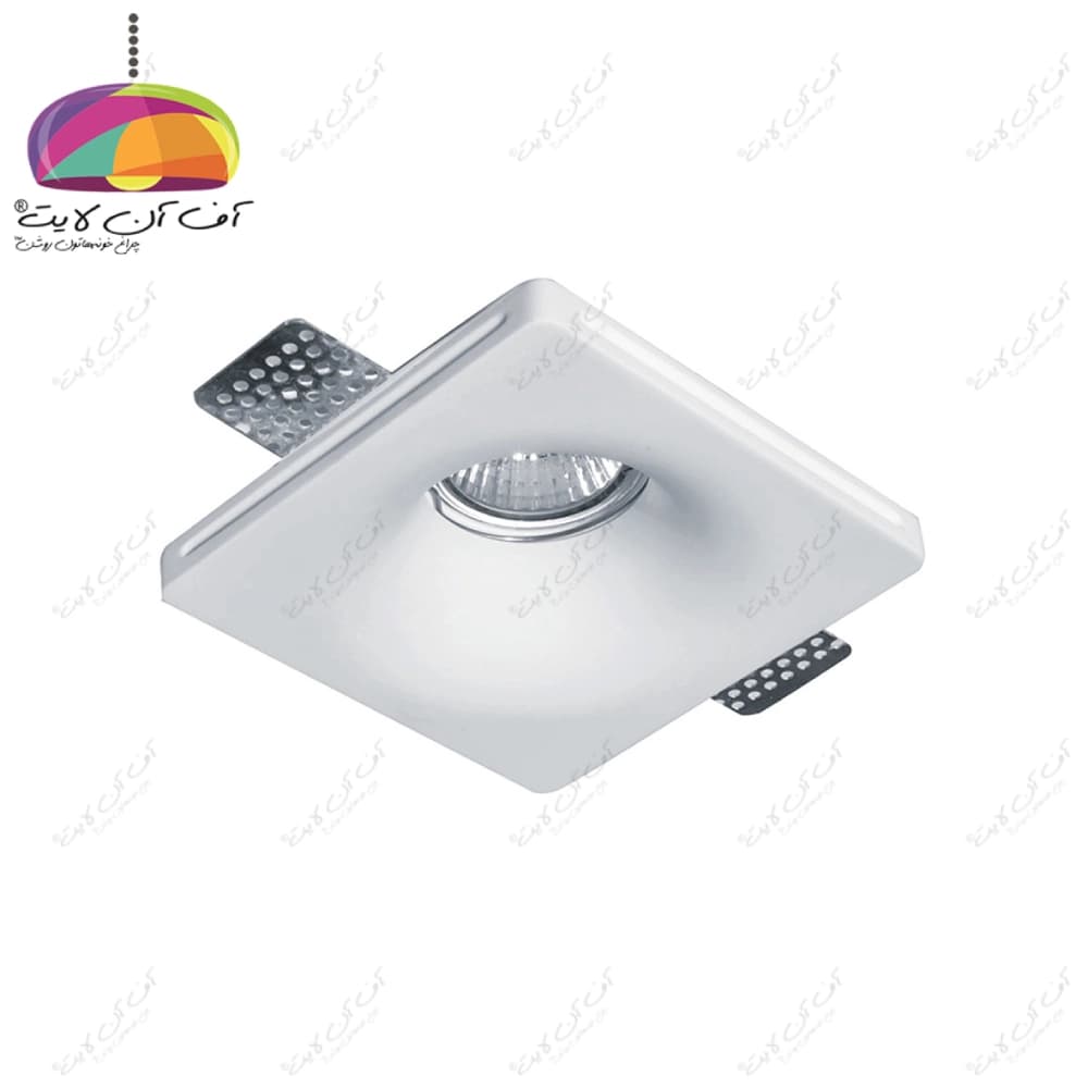 چراغ هالوژن گچی سقفی توکار مدل 4401 شعاع
