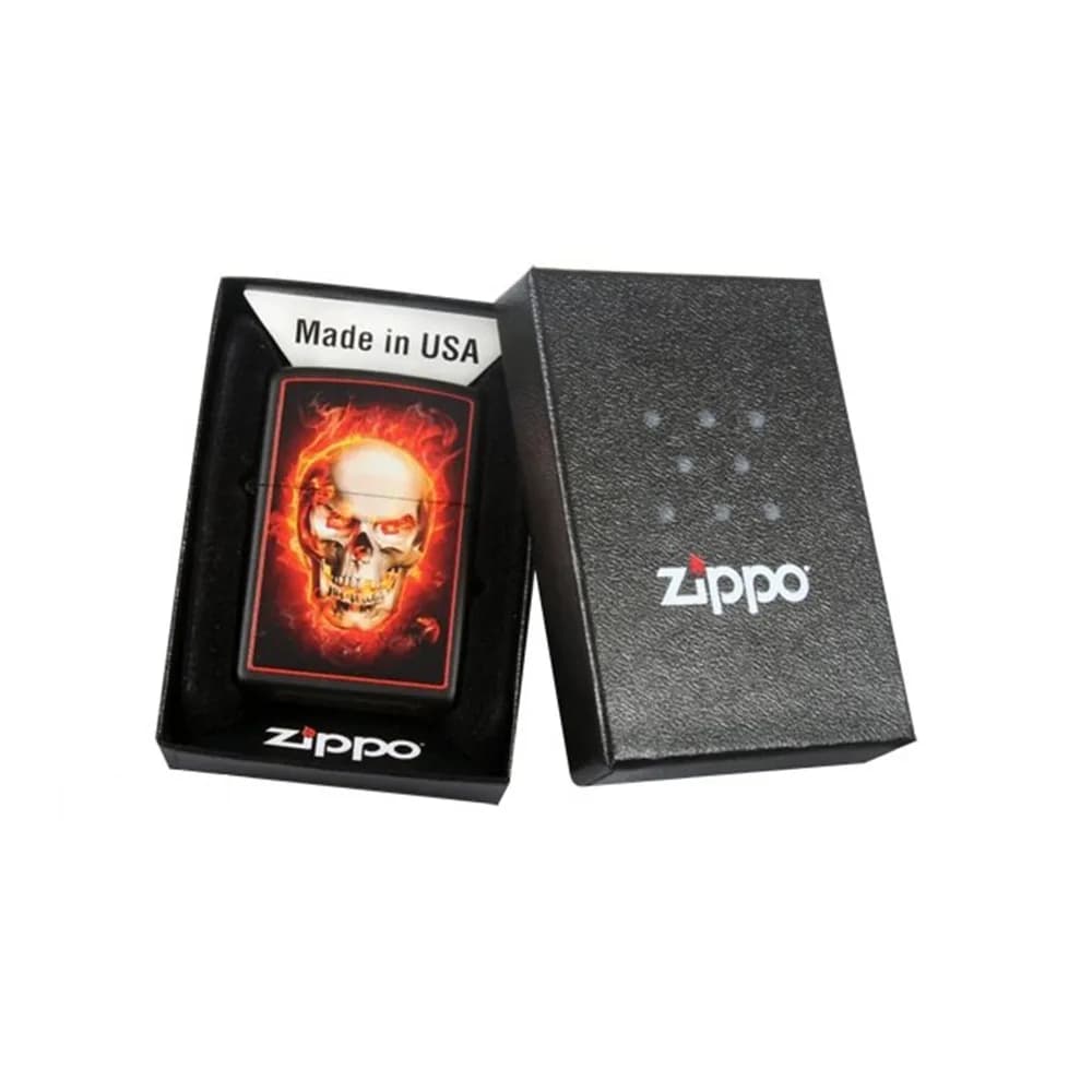 فندک زیپو مدل Burning Skull کد 28307 — تصویر ۵