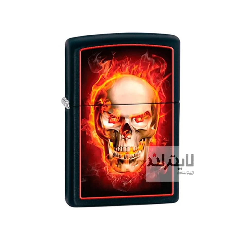 فندک زیپو مدل Burning Skull کد 28307 — تصویر ۲