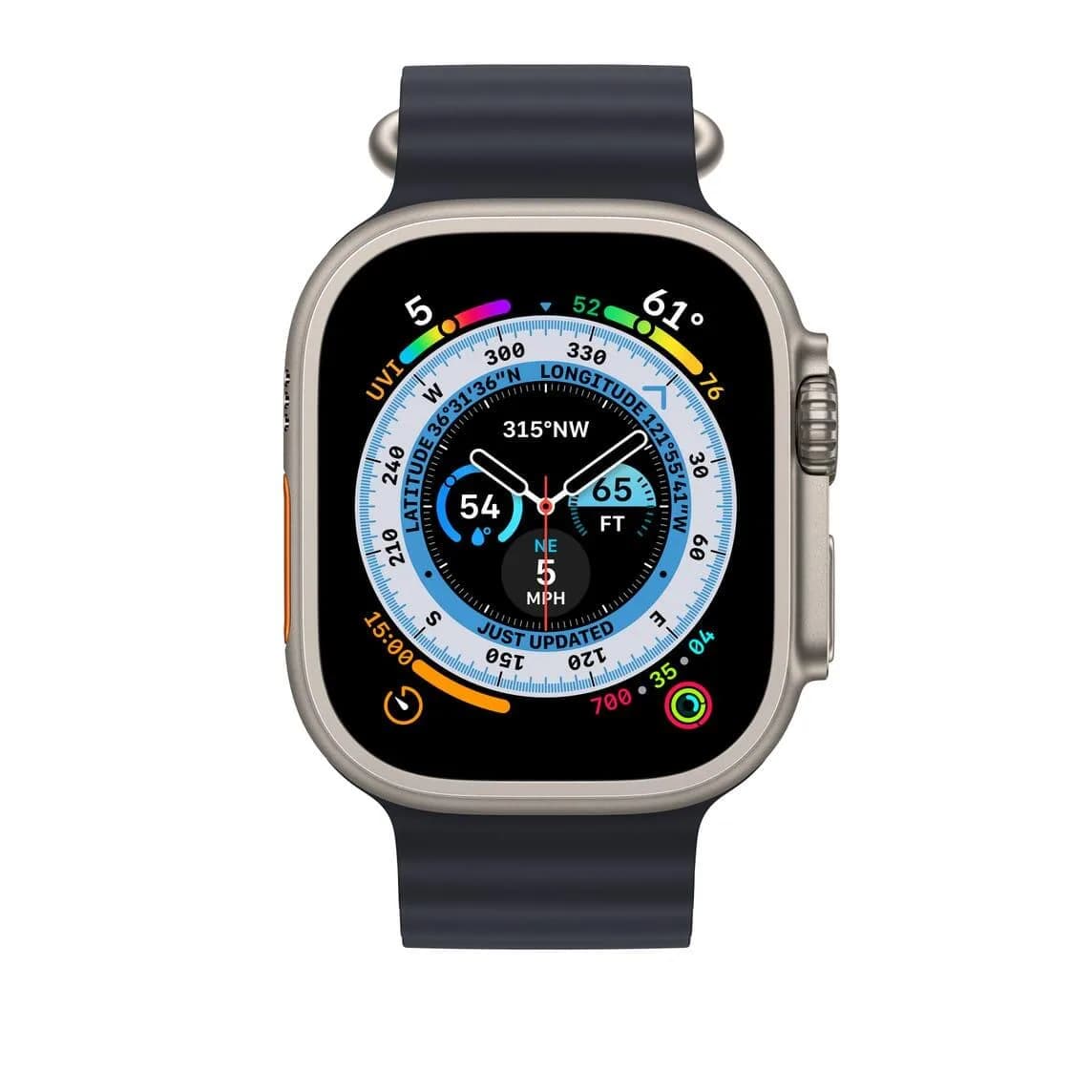 ساعت هوشمند اپل مدل الترا 1 سری 49 میلی متری بند اوشن | apple watch ultra1 ocean band titanium case 49mm — تصویر ۸