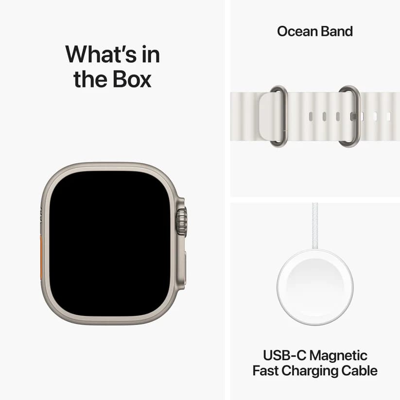 ساعت هوشمند اپل مدل الترا 1 سری 49 میلی متری بند اوشن | apple watch ultra1 ocean band titanium case 49mm — تصویر ۶