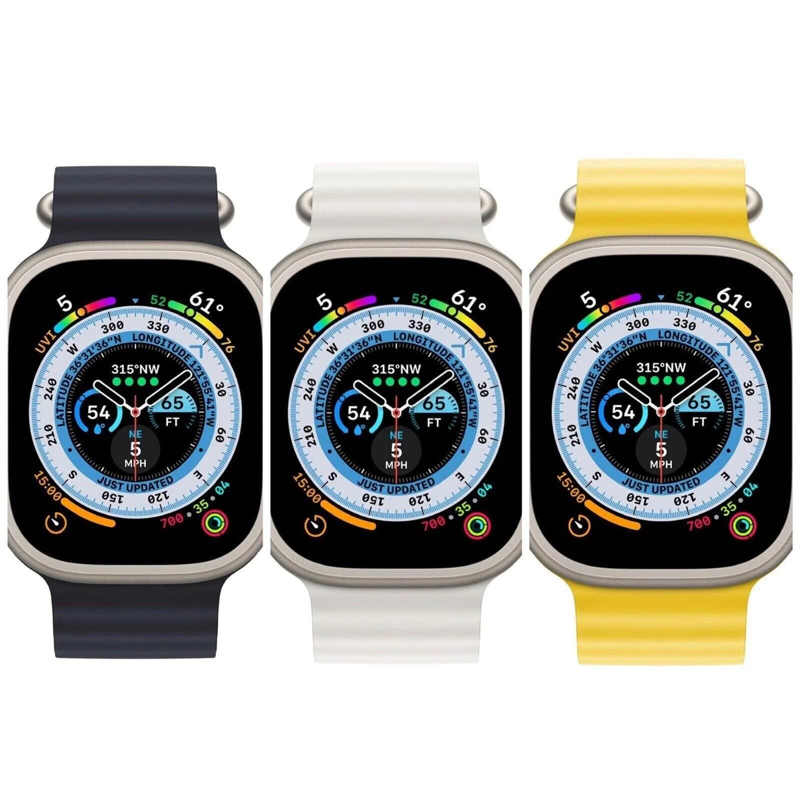 ساعت هوشمند اپل مدل الترا 1 سری 49 میلی متری بند اوشن | apple watch ultra1 ocean band titanium case 49mm