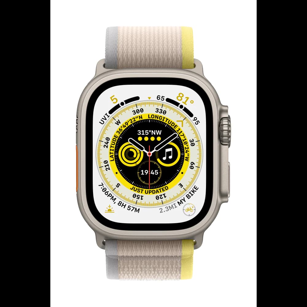 ساعت هوشمند اپل مدل الترا 1 سری 49 میلی متری بند تریل لوپ | apple watch ultra1 Trail loop band titanium case 49mm — تصویر ۴