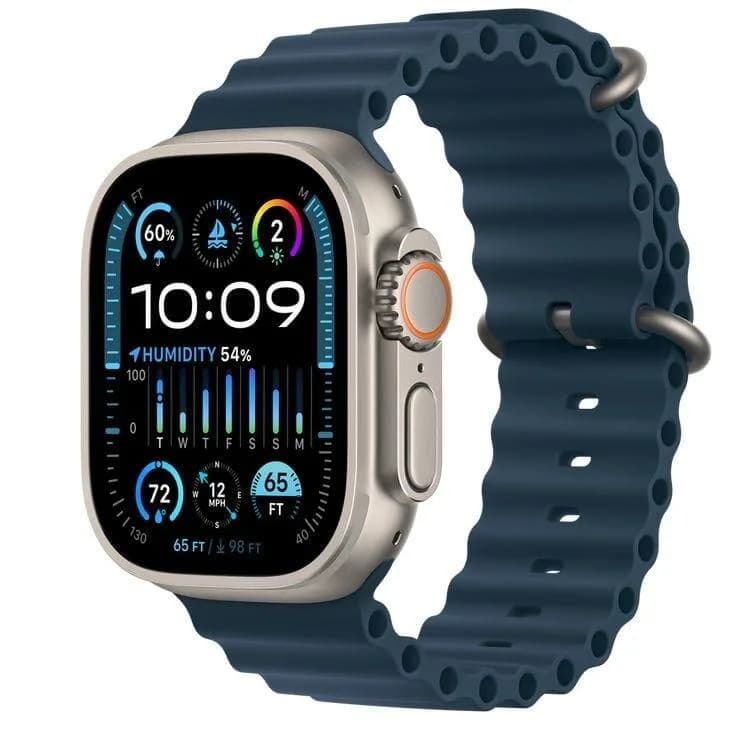ساعت هوشمند اپل واچ مدل الترا 2 49 میلی متری کیس تیتانیوم بند اوشن | apple watch ultra2 ocean band 49mm titanium