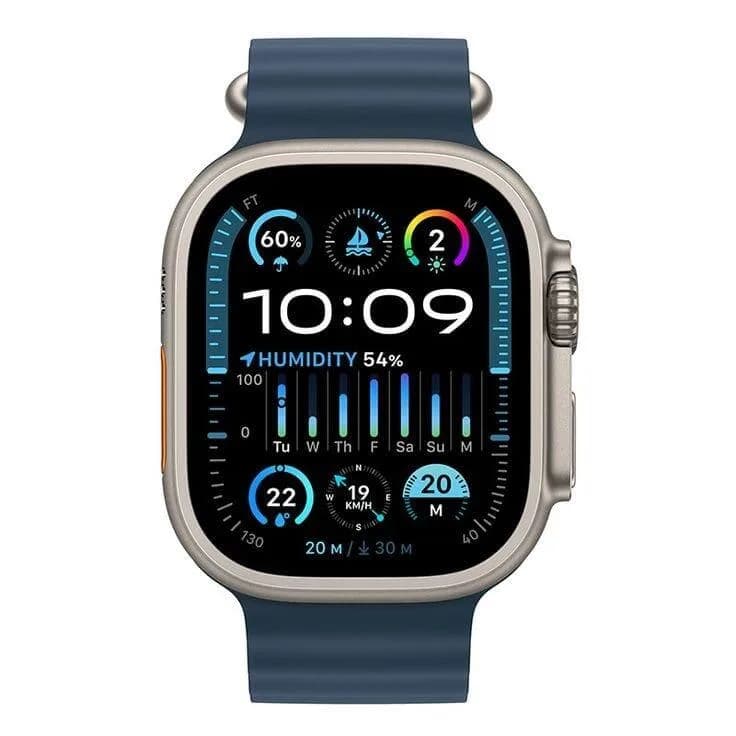 ساعت هوشمند اپل واچ مدل الترا 2 49 میلی متری کیس تیتانیوم بند اوشن | apple watch ultra2 ocean band 49mm titanium — تصویر ۲