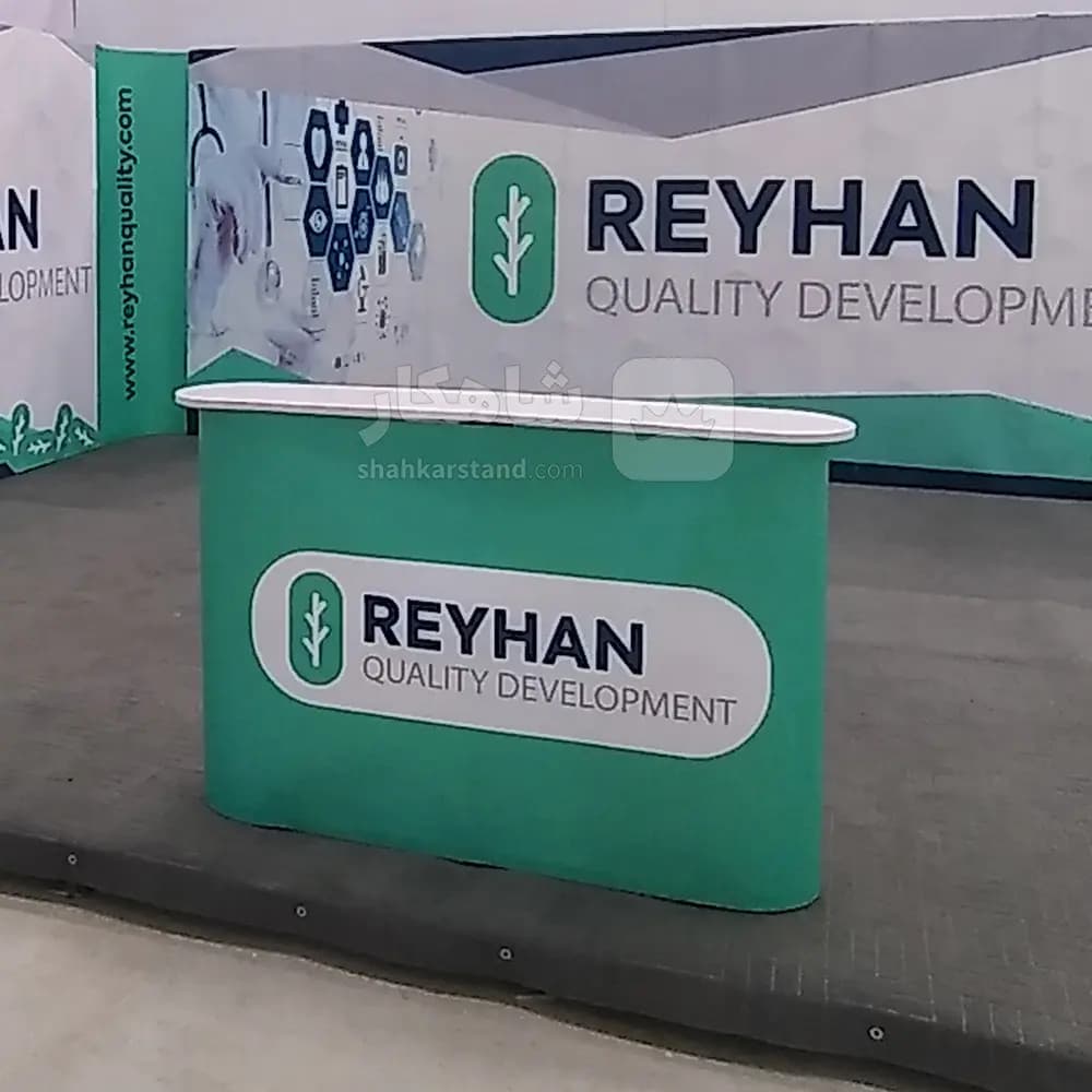 میز کانتر نمایشگاهی بزرگ (2 نفره) مدل بدون تاج سایز 90×140 — تصویر ۸