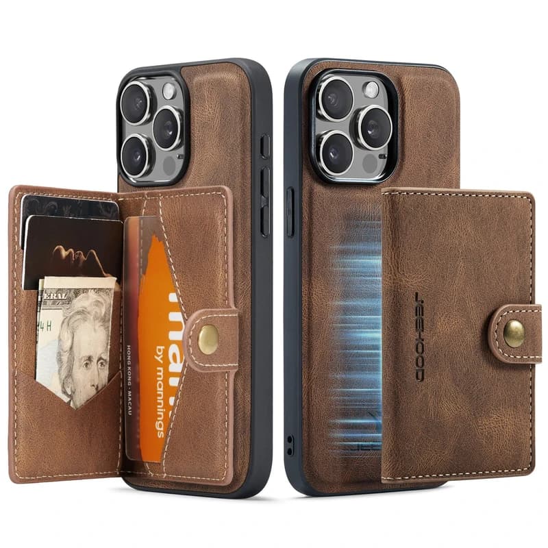 کاور جیهود مدل Leather Wallet مناسب برای گوشی موبایل اپل iPhone 15 Pro — تصویر ۳