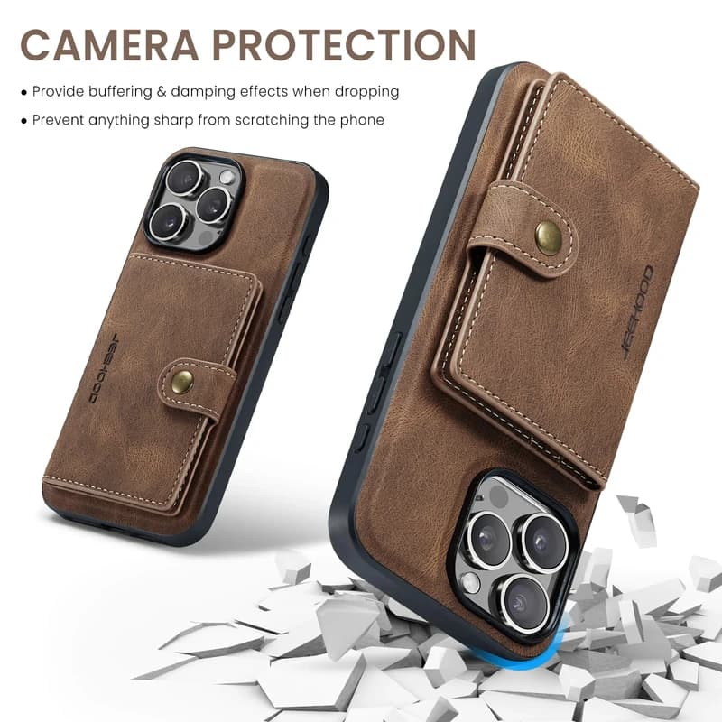 کاور جیهود مدل Leather Wallet مناسب برای گوشی موبایل اپل iPhone 15 Pro — تصویر ۵