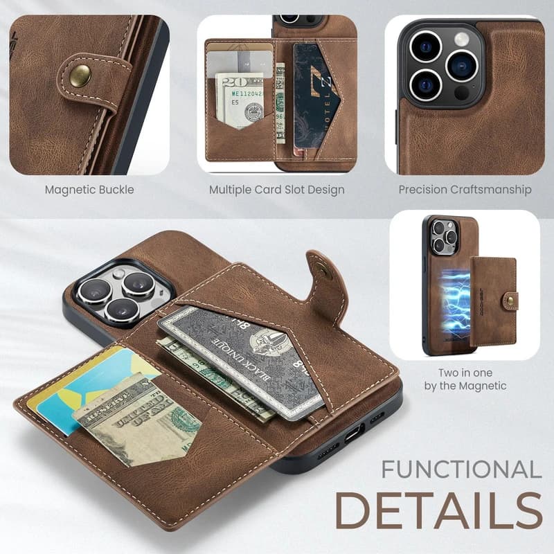 کاور جیهود مدل Leather Wallet مناسب برای گوشی موبایل اپل iPhone 15 Pro — تصویر ۸