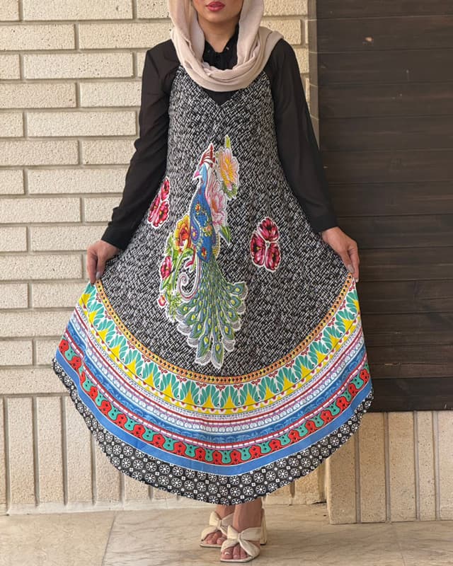 سارافون طرح طاووس 7035 — تصویر ۵