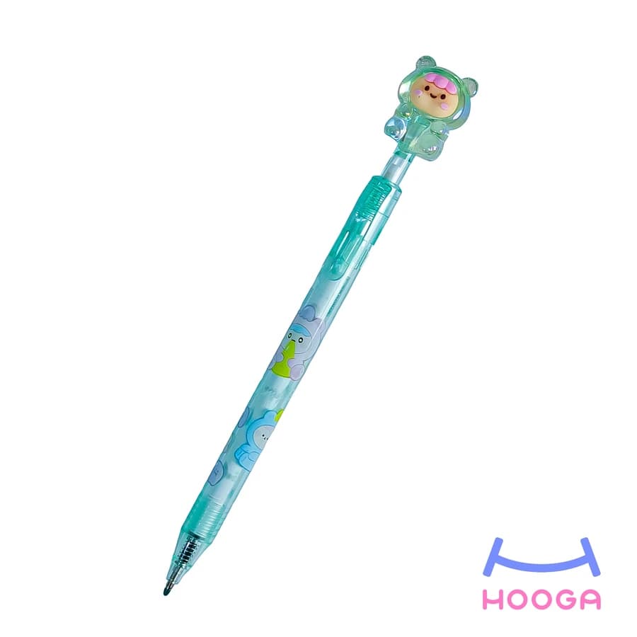 خودکار فشاری کریستالی دختر و تدی – آبی