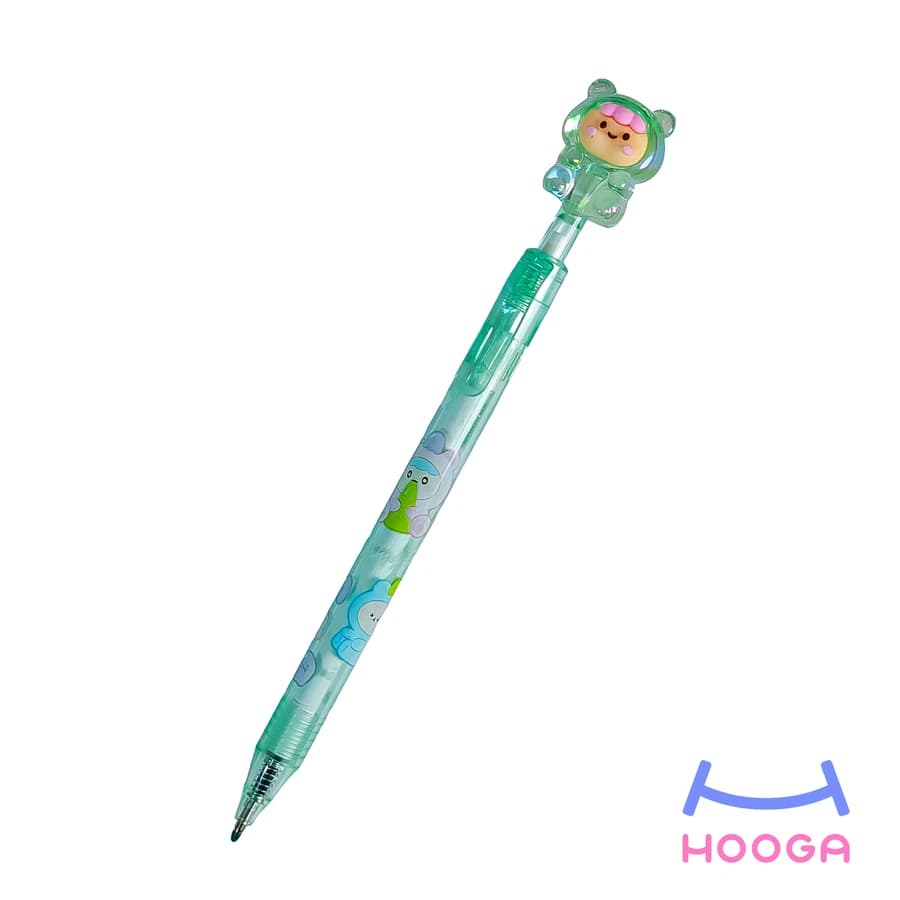 خودکار فشاری کریستالی دختر و تدی – سبز