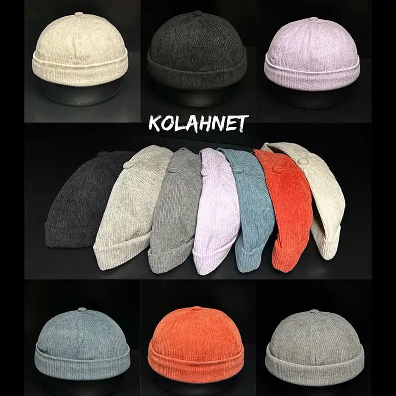 کلاه لئونی مخمل کبریتی کد 5406