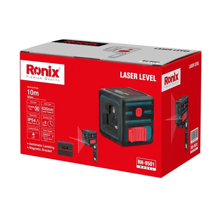 تراز لیزری رونیکس مدل RH-9501G دو خط با نور سبز — تصویر ۲