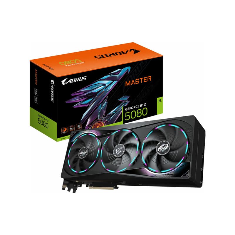 کارت گرافیک گیگابایت مدل AORUS GeForce RTX 5080 MASTER 16G — تصویر ۹