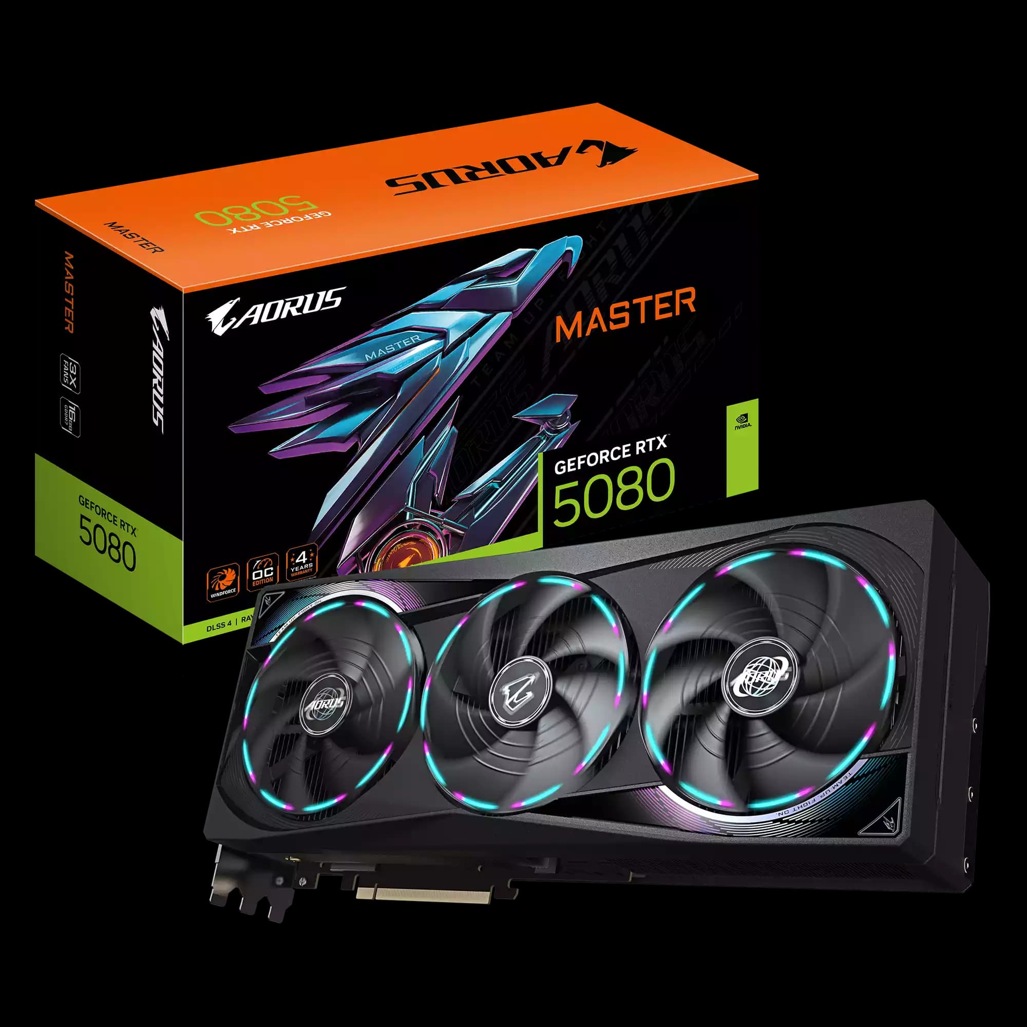 کارت گرافیک گیگابایت مدل AORUS GeForce RTX 5080 MASTER 16G