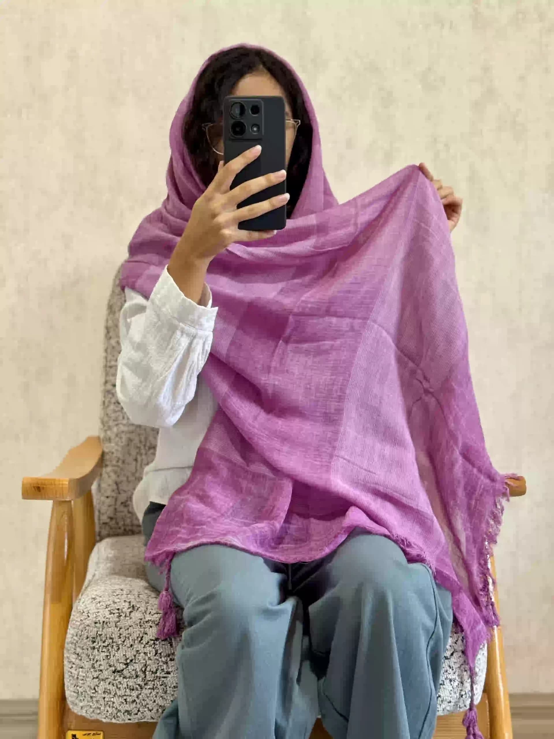 شال ساده کد 1617 — تصویر ۳