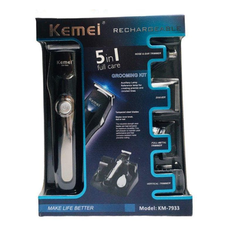 ماشین اصلاح 5کاره سر و صورت کیمی مدل kemei-7933