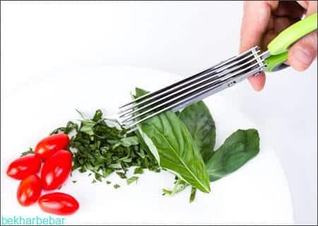 قیچی سبزی خردکن 5 لایه جنس استیل اصل برای آشپرخانه 2026