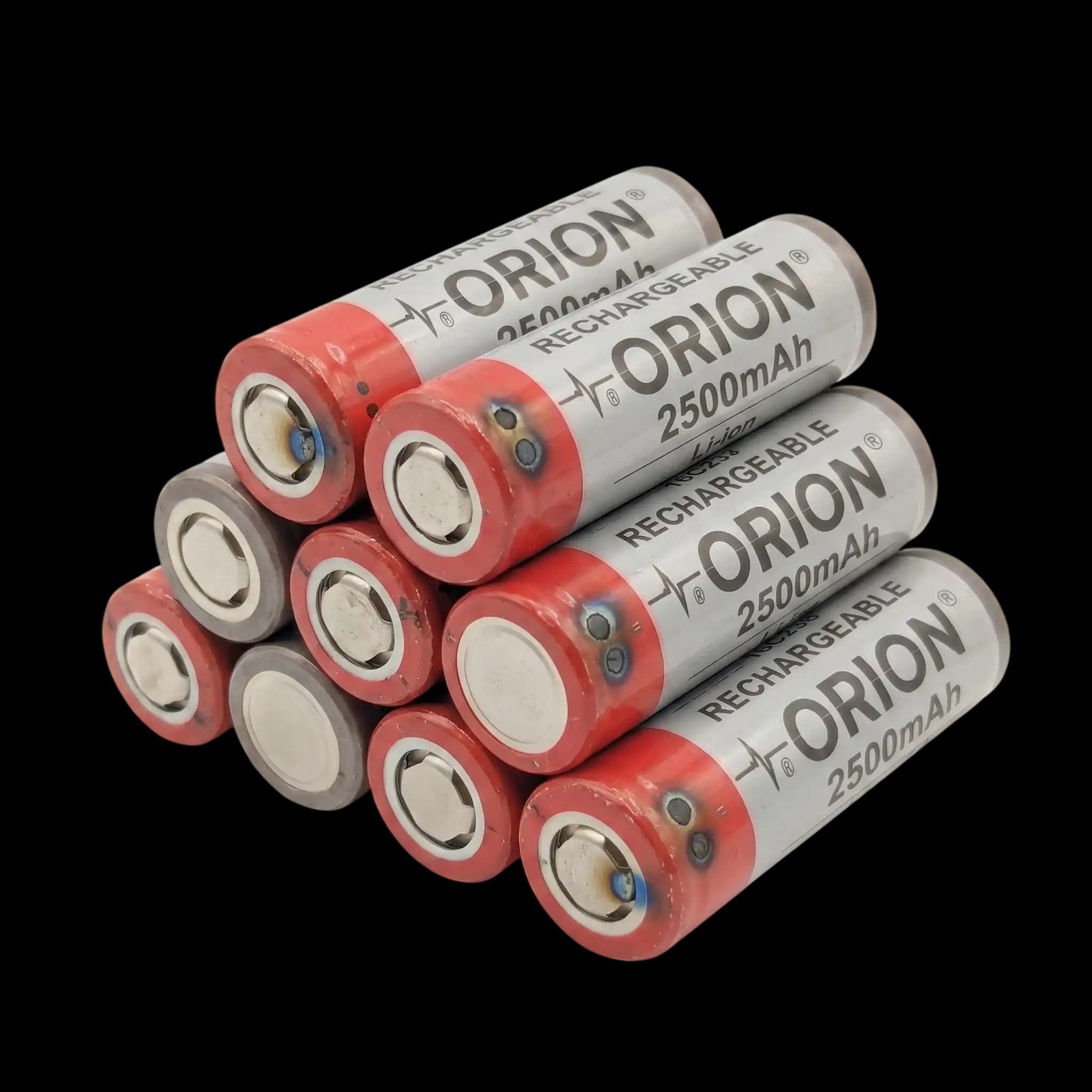 باتری لیتیوم یون ۱۸۶۵۰ اوریون Orion HP 10C 2500mAh (استوک کارکرد صفر) — تصویر ۳