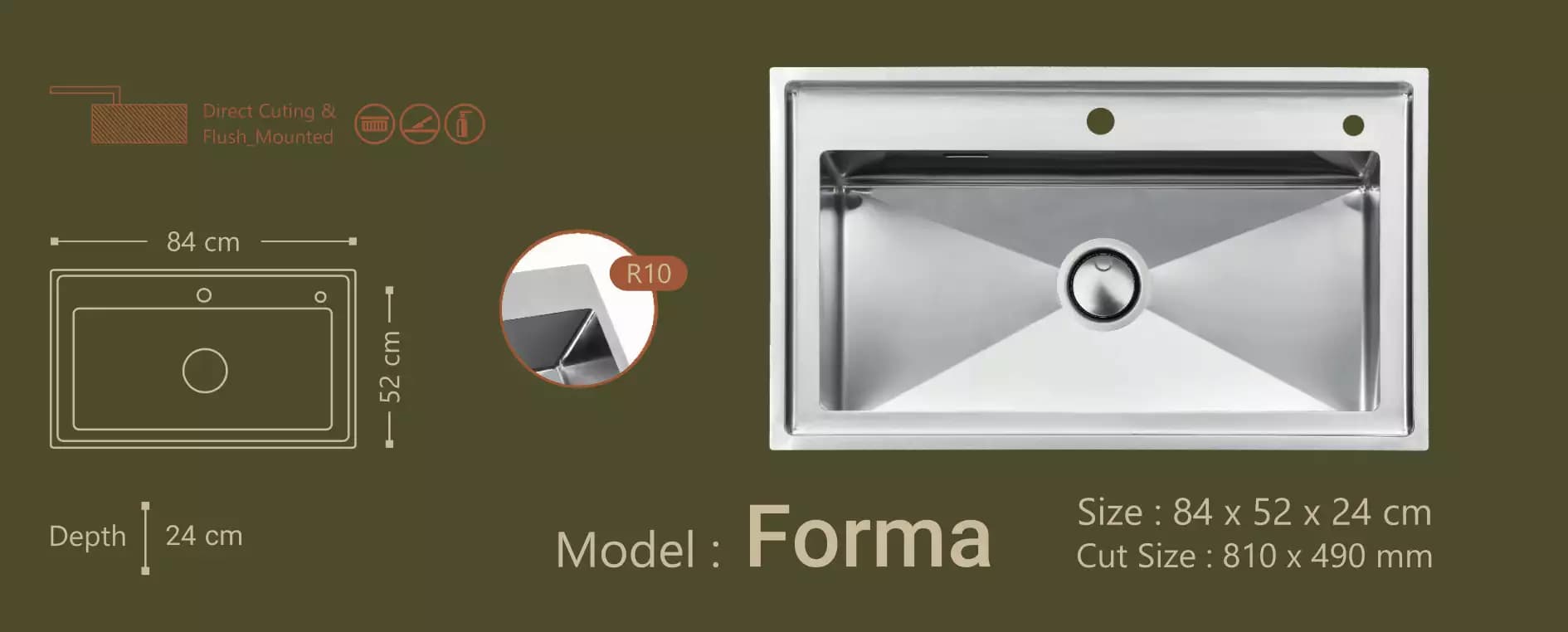 سینک ظرفشویی بوچی Bocchi مدل فرما Forma