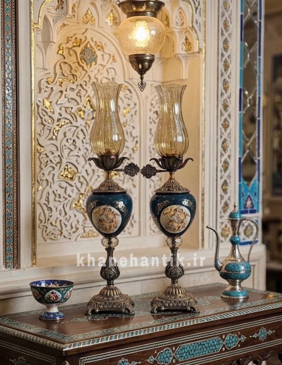 شمعدان سلطنتی لاله جفتی – زرشکی،سرمه ای،سفید،سبز