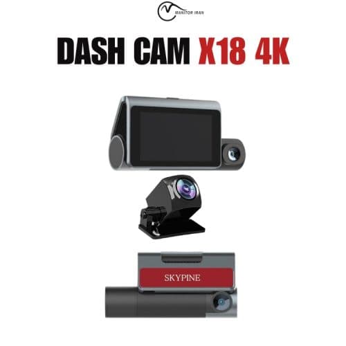دوربین ثبت حوادث خودرو 4K مدل X18 (سه دوربین)
