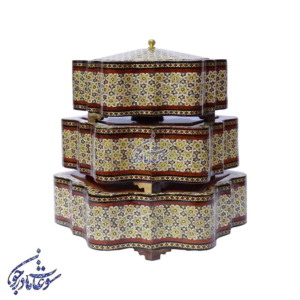 شکلات خوری خاتم شش گوش