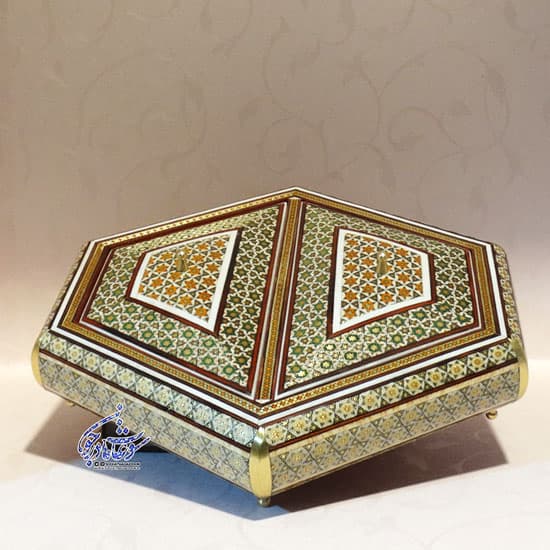 شکلات خوری دو درب خاتم کاری اعلا