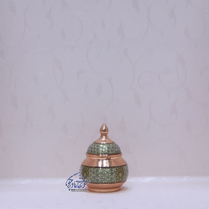 قندان مس و خاتم کوچک