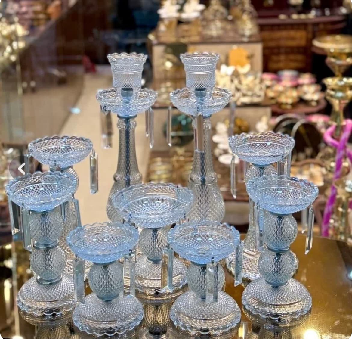 ست هفت سین و شمعدان ۹ پارچه باکارات